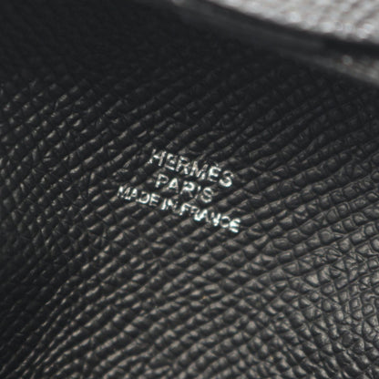 Hermes Coin Case Bastia Black Leather — view 5
