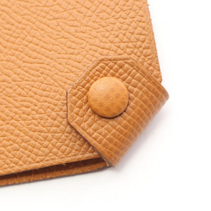 Hermes Card Case Tarmac PM Gold Leather — view 6
