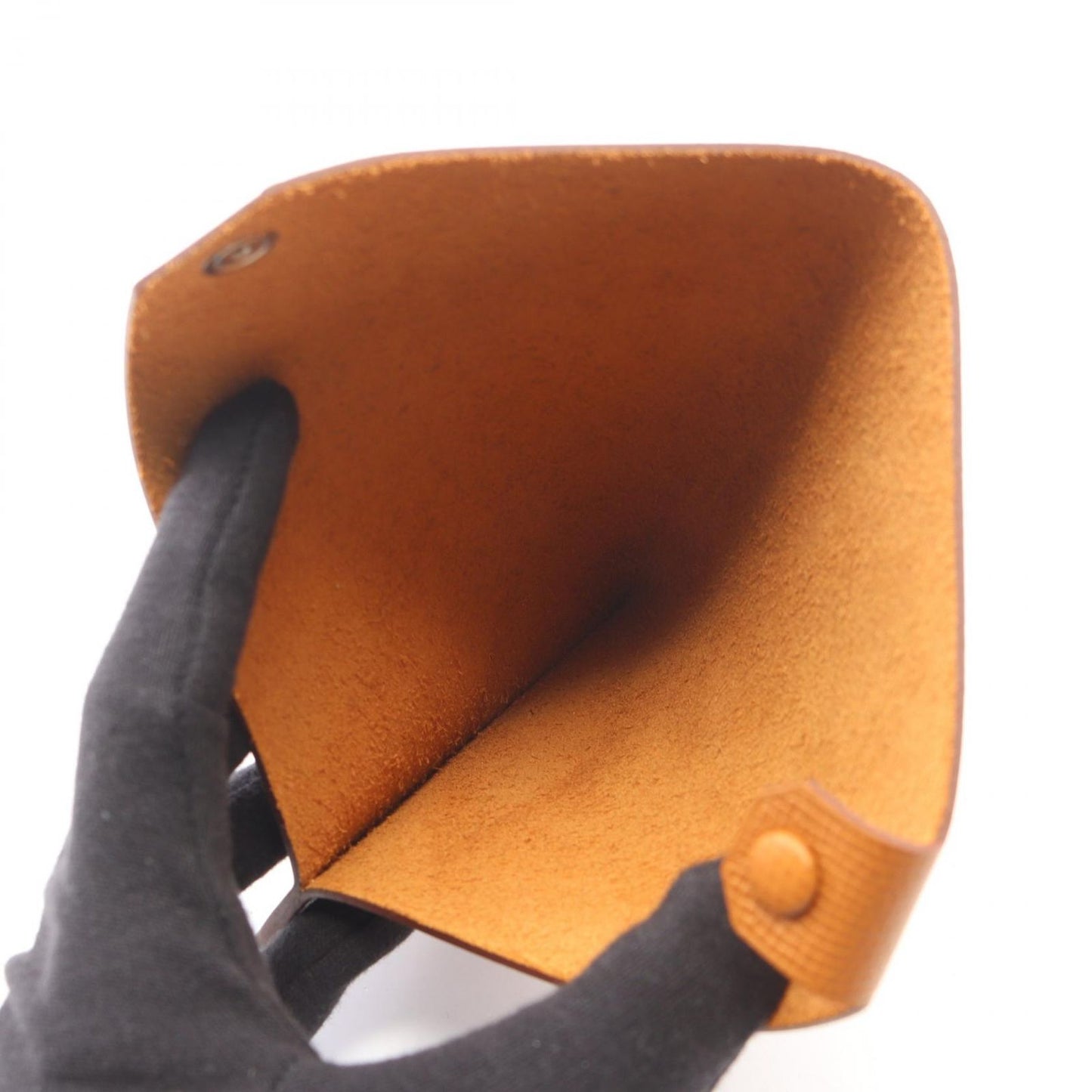 Hermes Card Case Tarmac PM Gold Leather — view 3