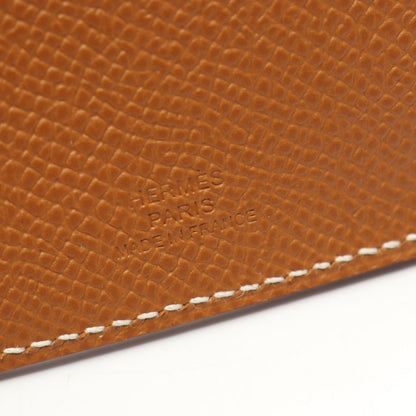 Hermes Card Case Tarmac PM Gold Leather — view 4
