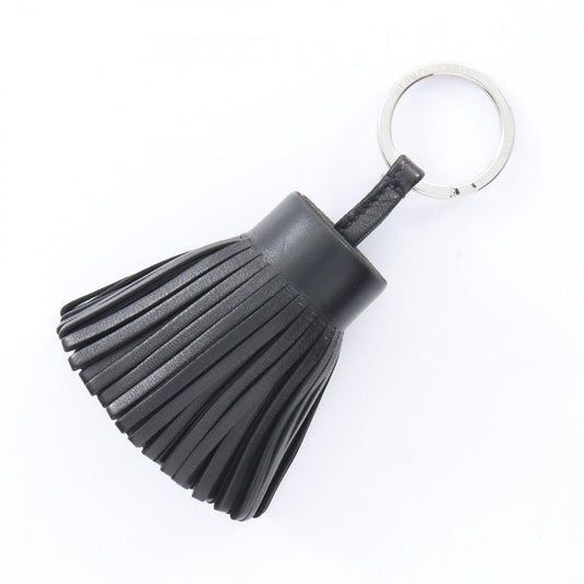 Hermes Charm Carmen Black Leather Keychain