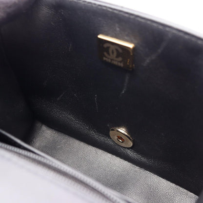 Chanel Shoulder Bag Choco Bar Mini Flap Black Lambskin Suede — view 6
