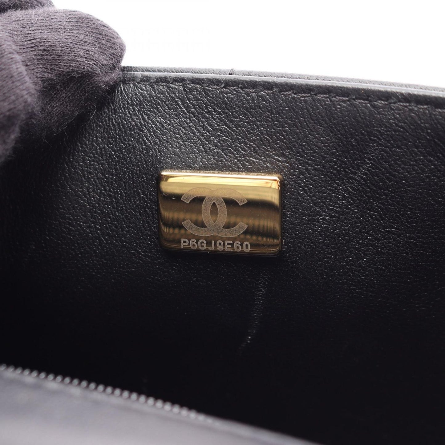 Chanel Shoulder Bag Choco Bar Mini Flap Black Lambskin Suede — view 5