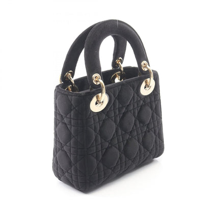 Dior Handbag Mini Cannage 2-Way Black Fabric Tote Suzu — view 2
