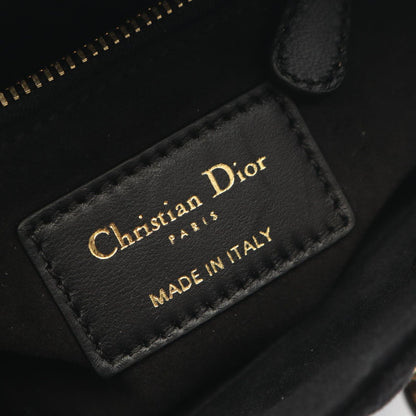 Dior Handbag Mini Cannage 2-Way Black Fabric Tote Suzu — view 4