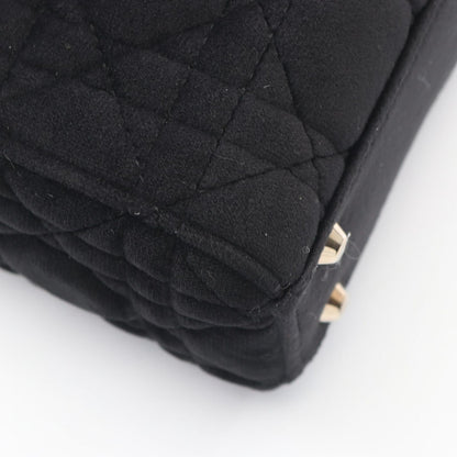 Dior Handbag Mini Cannage 2-Way Black Fabric Tote Suzu — view 5