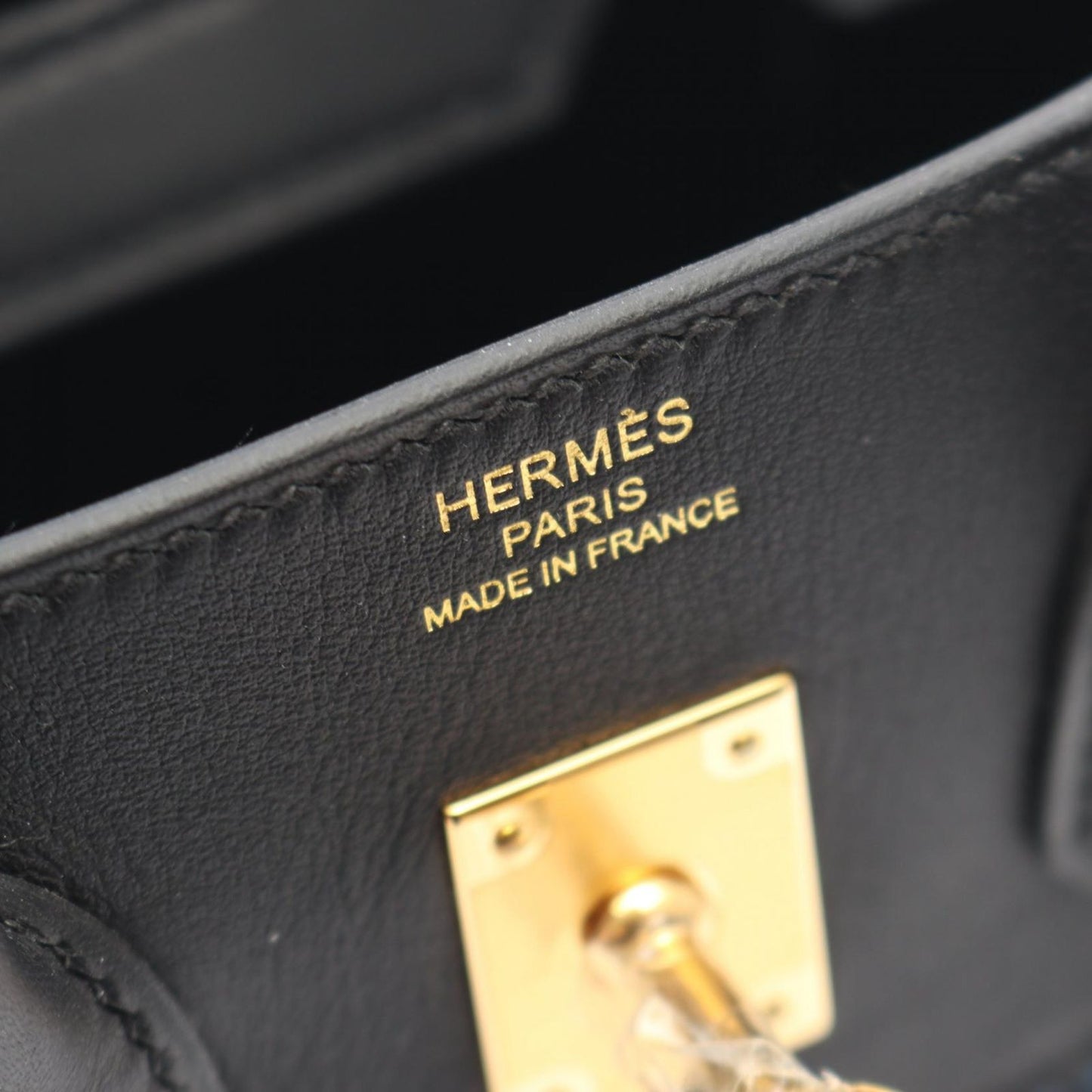 Hermes Handbag Birkin 25 Blue Egger Black Canvas Leather 25 — view 4