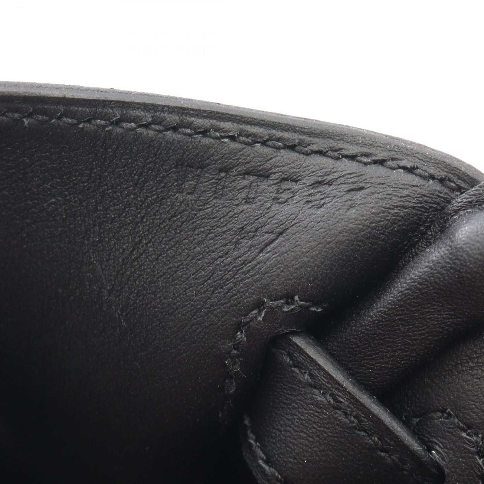 Hermes Handbag Birkin 25 Blue Egger Black Canvas Leather 25 — view 5