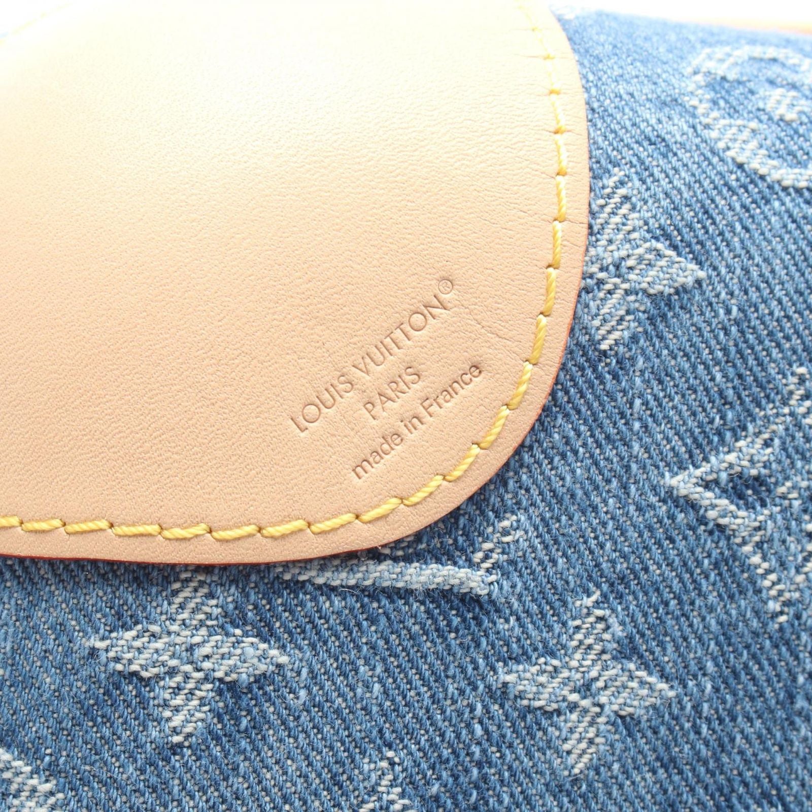 Louis Vuitton Travel Bag Horizon 55 M Blue Denim Leather — view 4