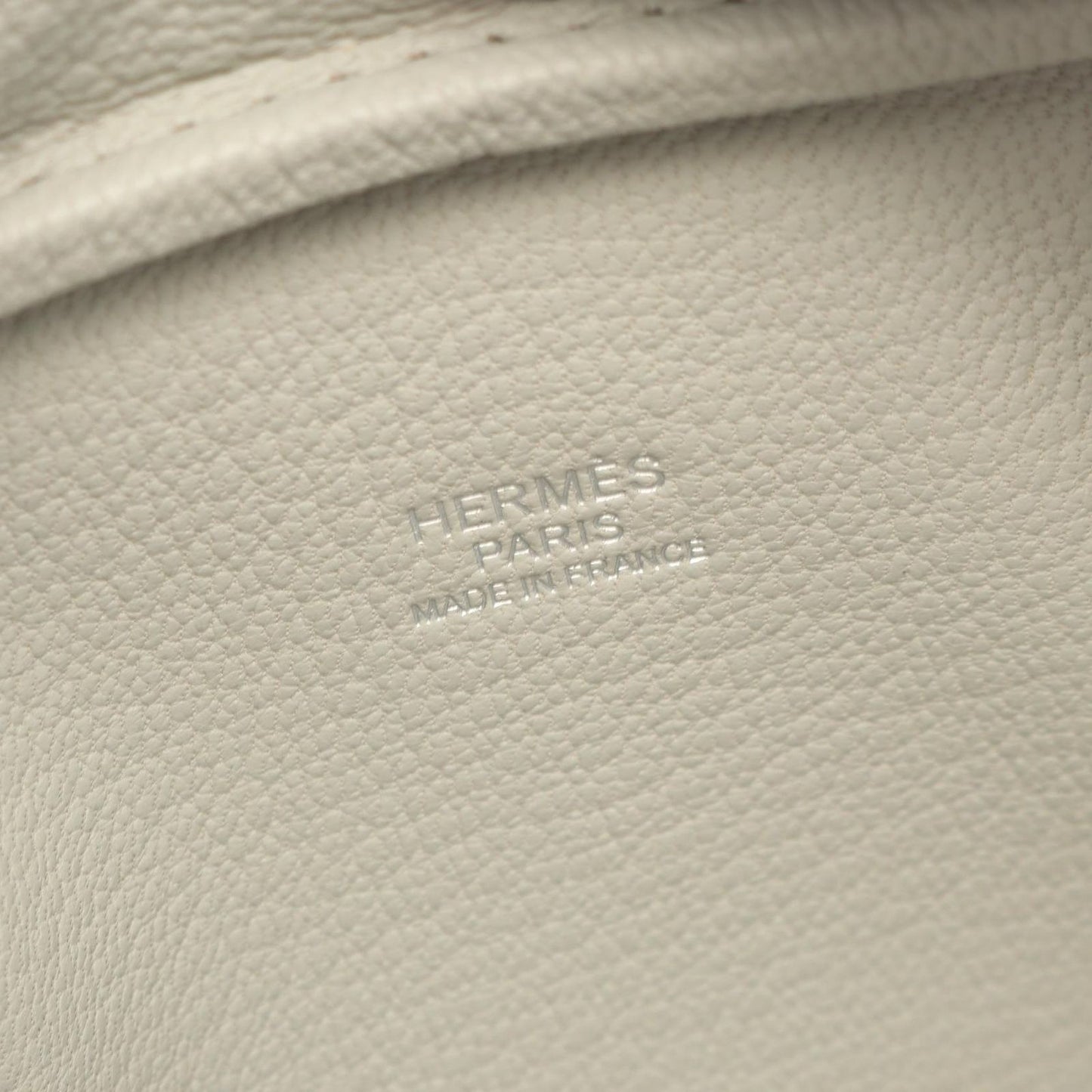 Hermes Handbag Mini Plume 20 Gris Perle Leather — view 4