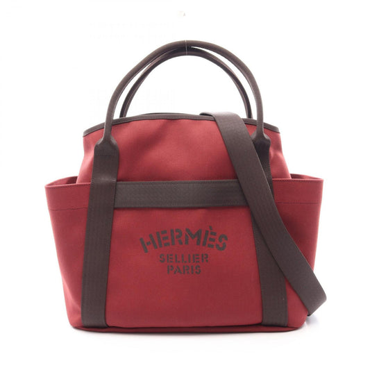 Hermes Tote Sac Panthere Jugle 2-Way Jouasch Chocolat Canvas Sac