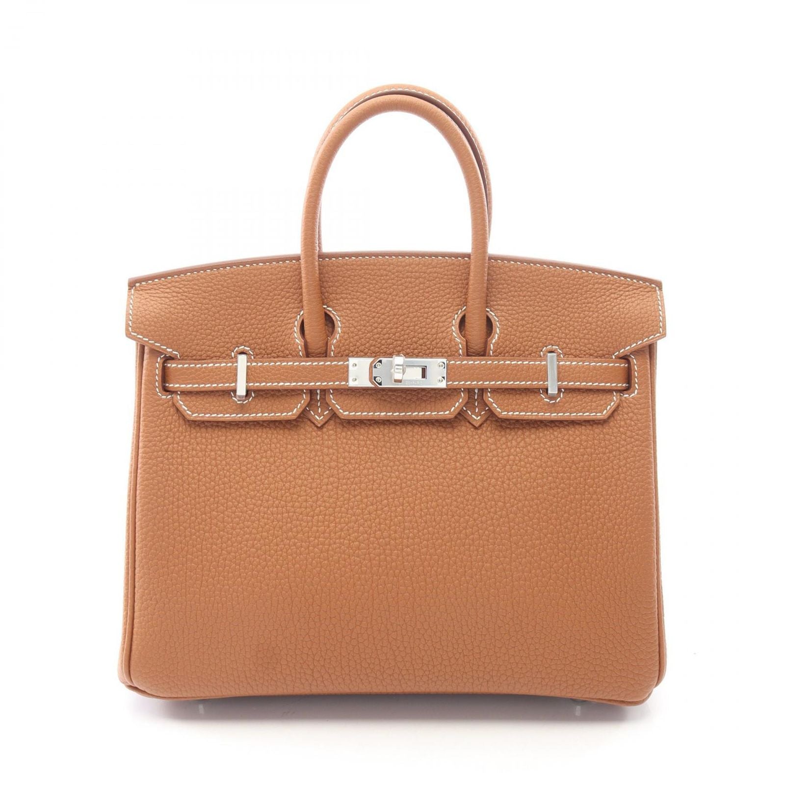 Hermes Handbag Birkin 25 Gold Leather