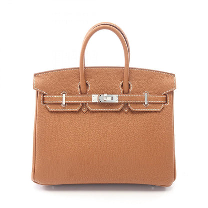 Hermes Handbag Birkin 25 Gold Leather