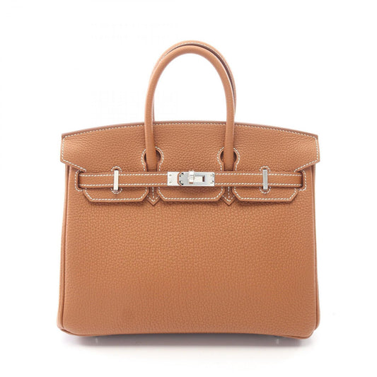 Hermes Handbag Birkin 25 Gold Leather