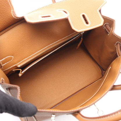Hermes Handbag Birkin 25 Gold Leather — view 3