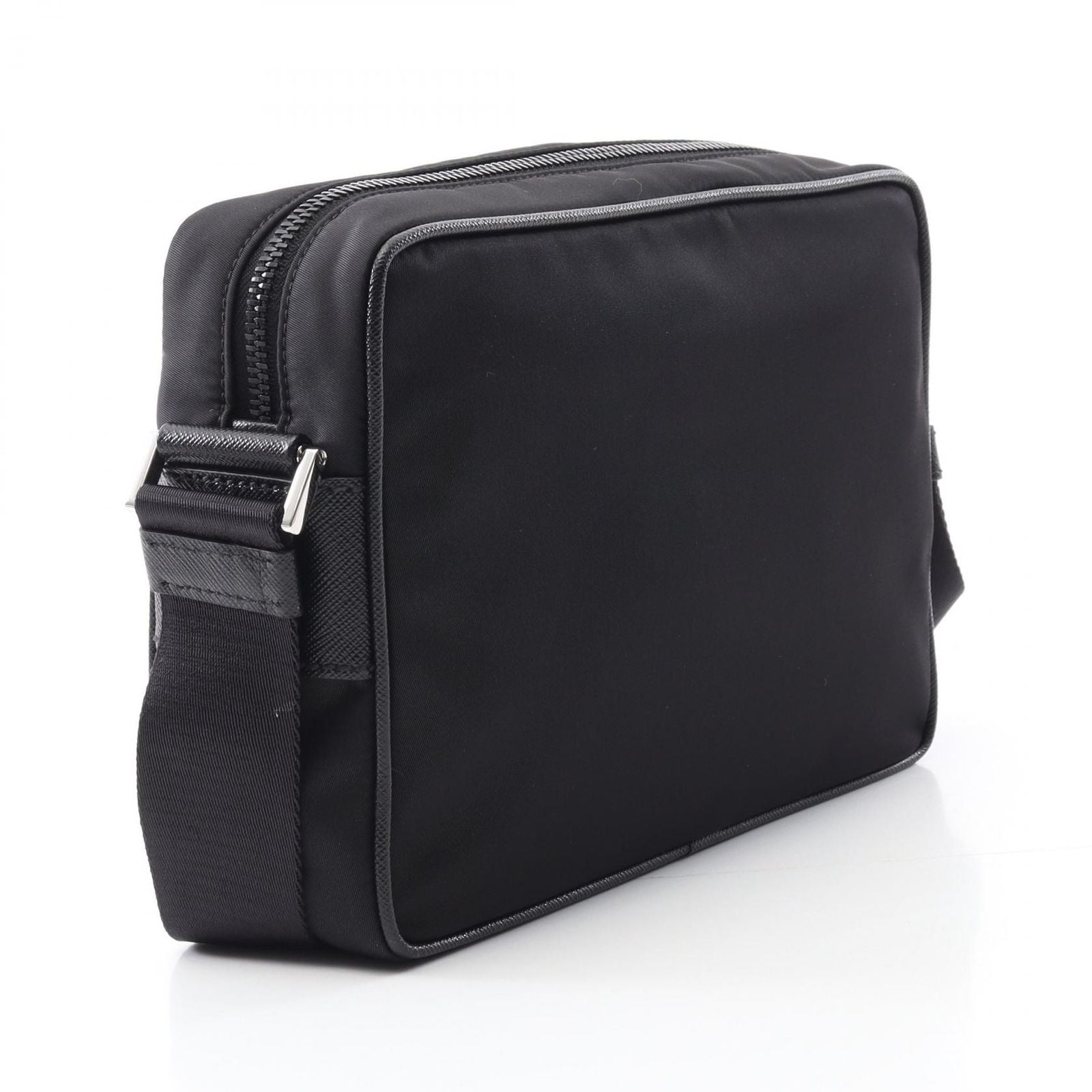 Prada Shoulder Bag Re-Nylon Tessuto Saffiano 2 Black Nylon Leather — view 2