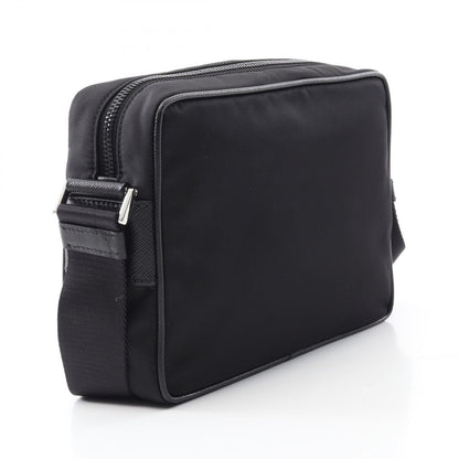 Prada Shoulder Bag Re-Nylon Tessuto Saffiano 2 Black Nylon Leather — view 2