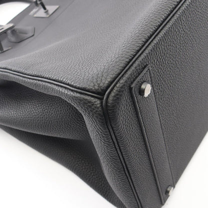 Hermes Handbag Haut a Courroies Black Leather — view 7