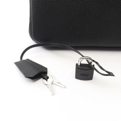 Hermes Handbag Haut a Courroies Black Leather — view 6