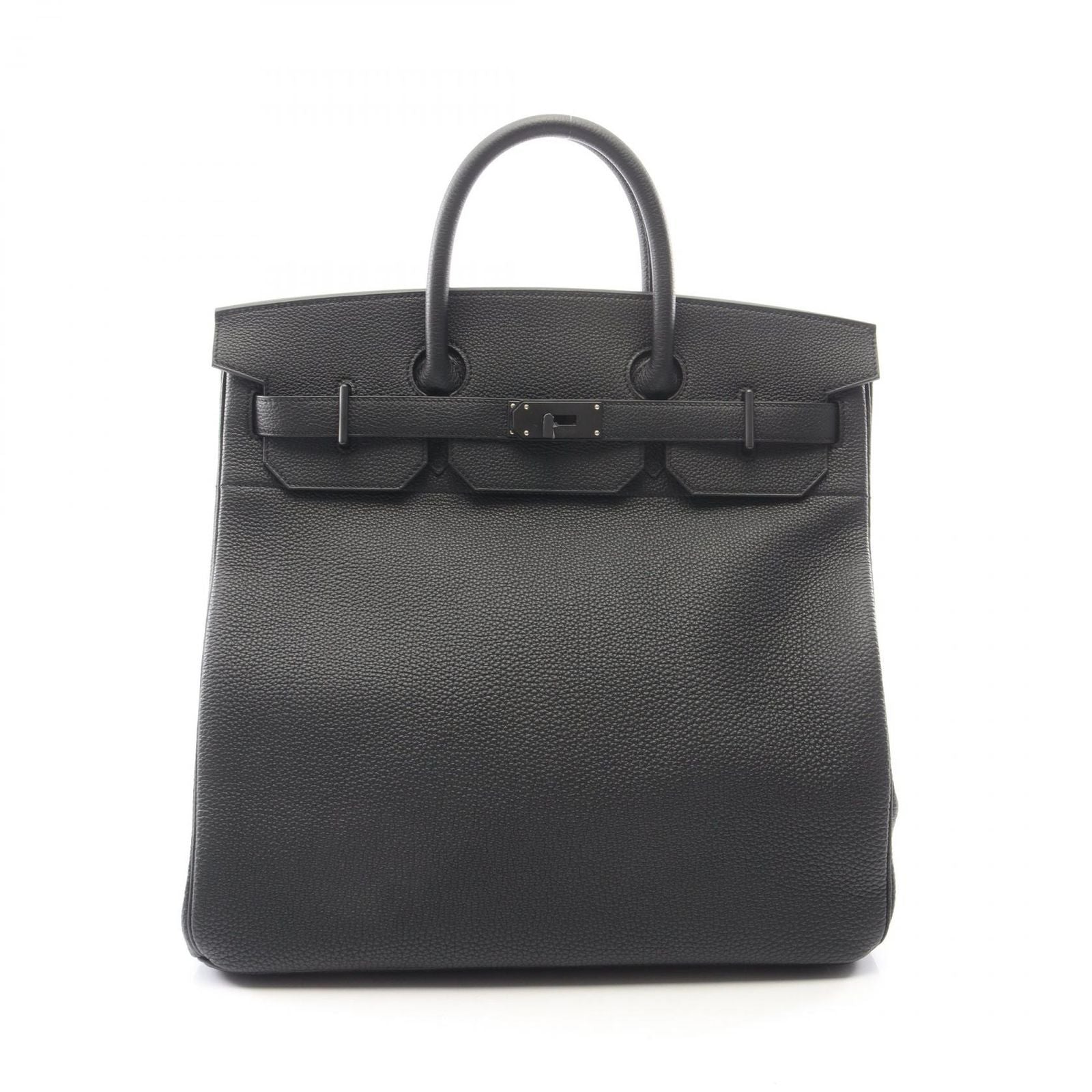 Hermes Handbag Haut a Courroies Black Leather