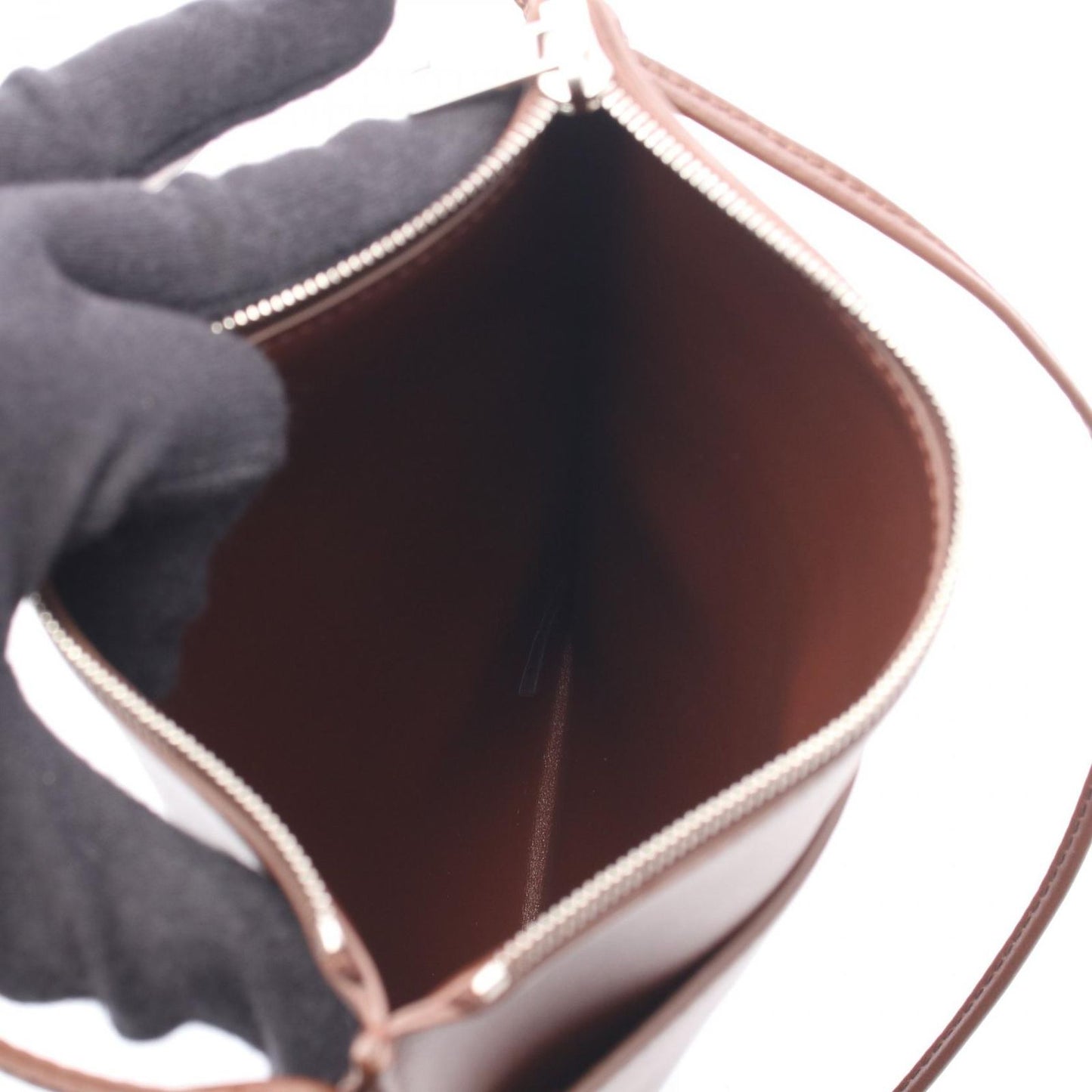 CELINE Shoulder Bag Sharp Pouch Takeaway Chocolate Leather Sharp Pouch — view 3