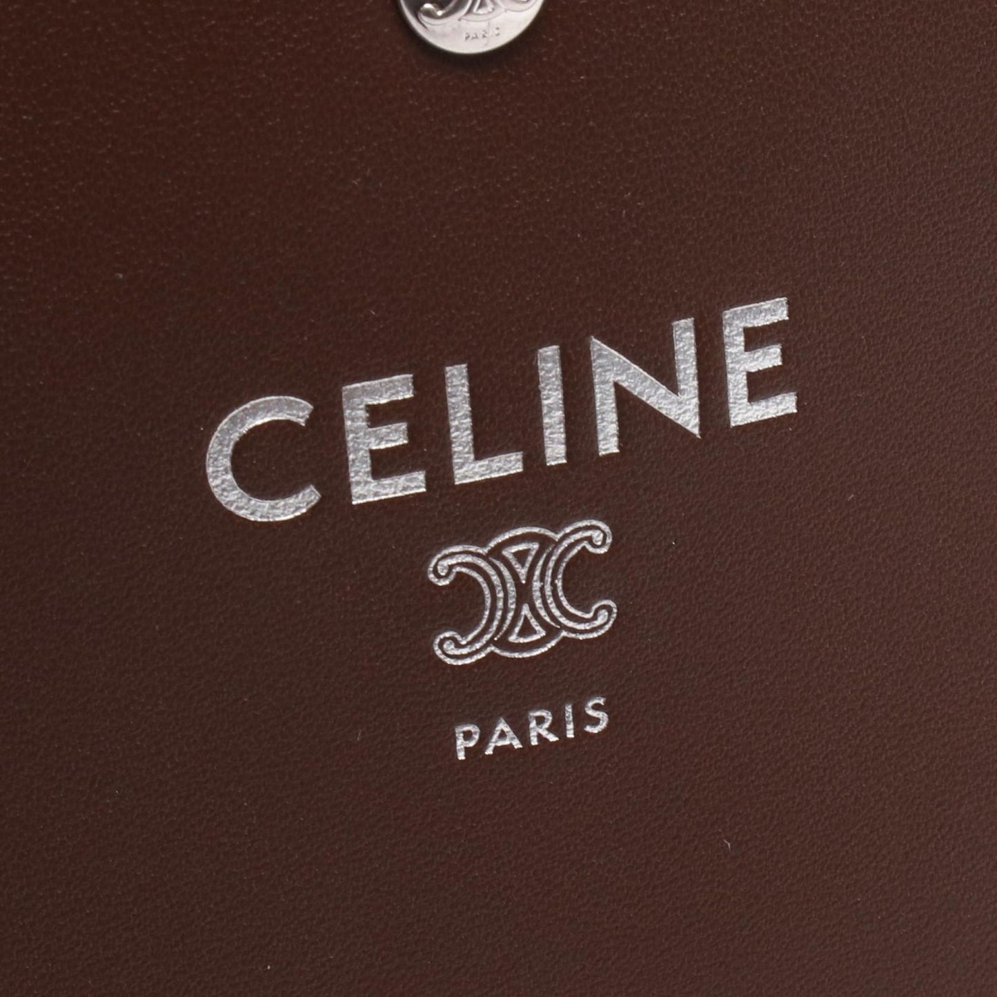 CELINE Shoulder Bag Sharp Pouch Takeaway Chocolate Leather Sharp Pouch — view 4