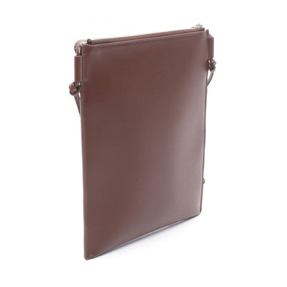 CELINE Shoulder Bag Sharp Pouch Takeaway Chocolate Leather Sharp Pouch — view 2