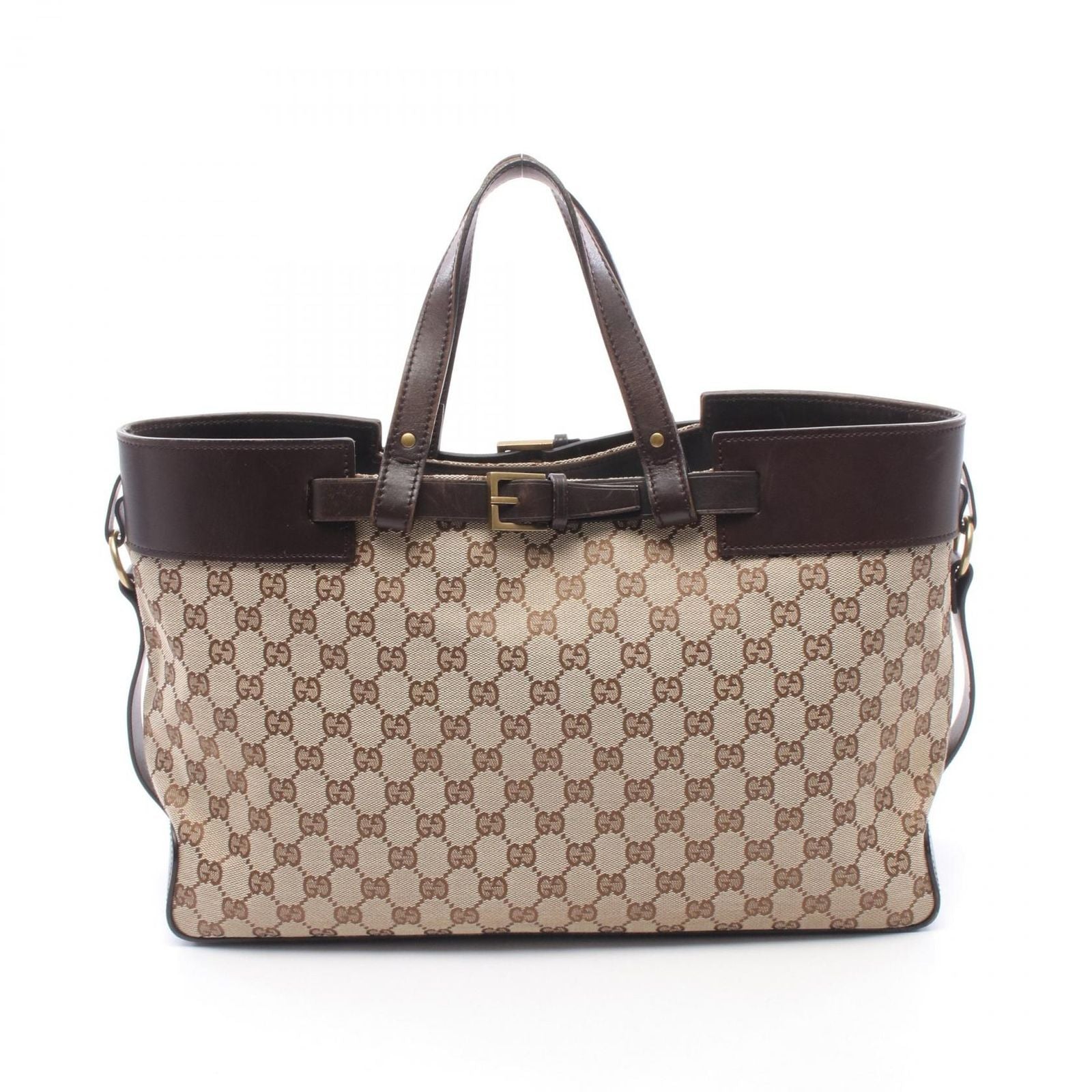 Gucci Tote GG Canvas Beige Brown Ready