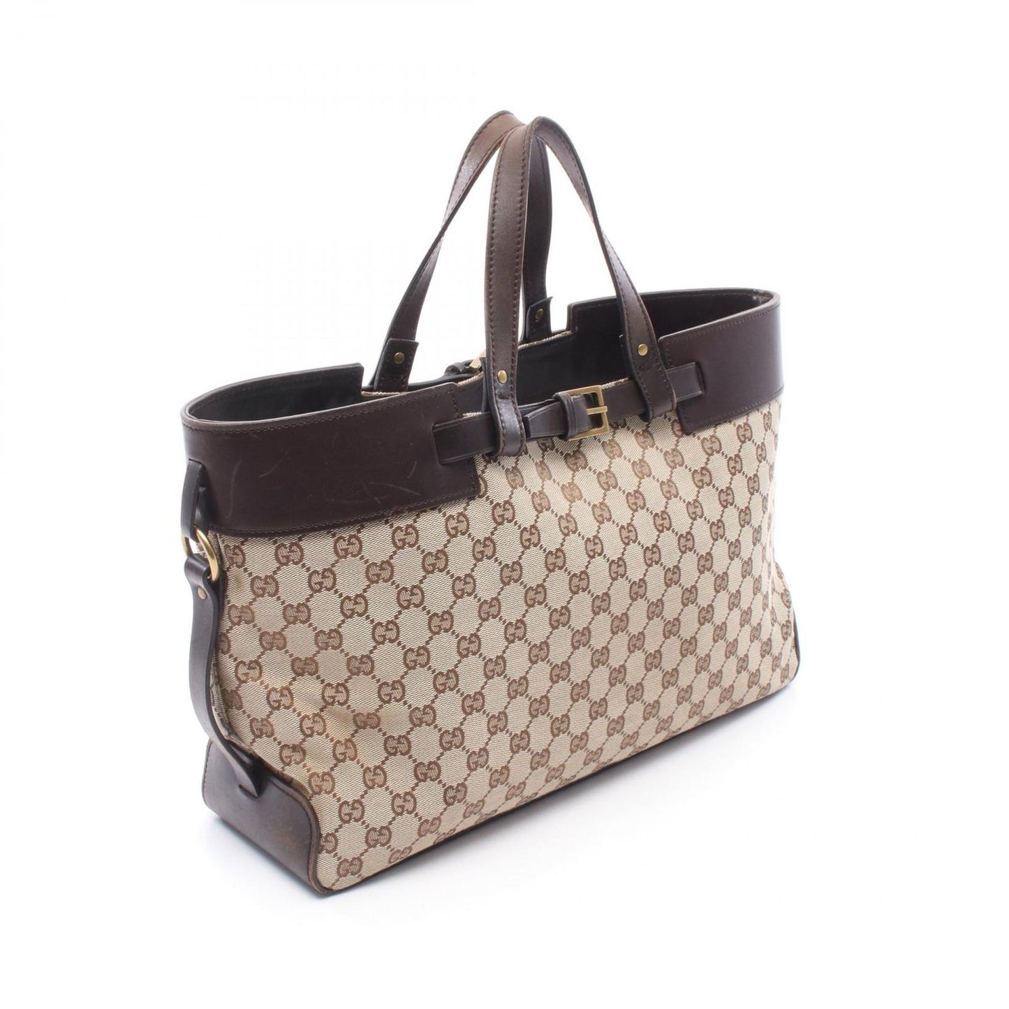 Gucci Tote GG Canvas Beige Brown Ready — view 2