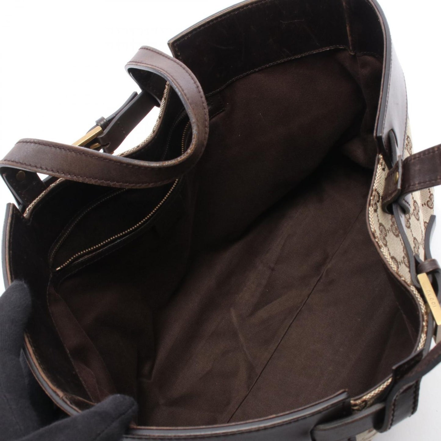 Gucci Tote GG Canvas Beige Brown Ready — view 3