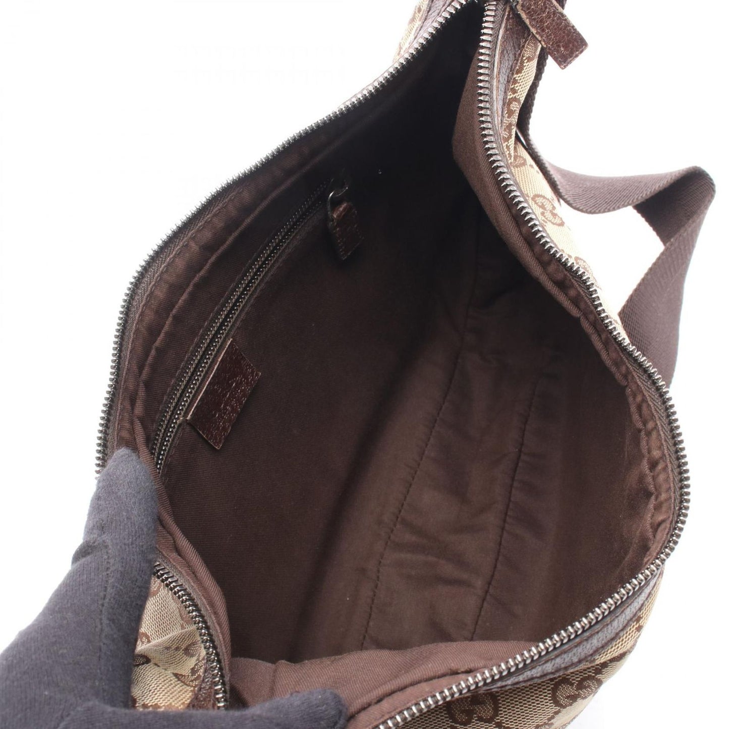 Gucci Shoulder Bag GG Canvas Brown — view 3