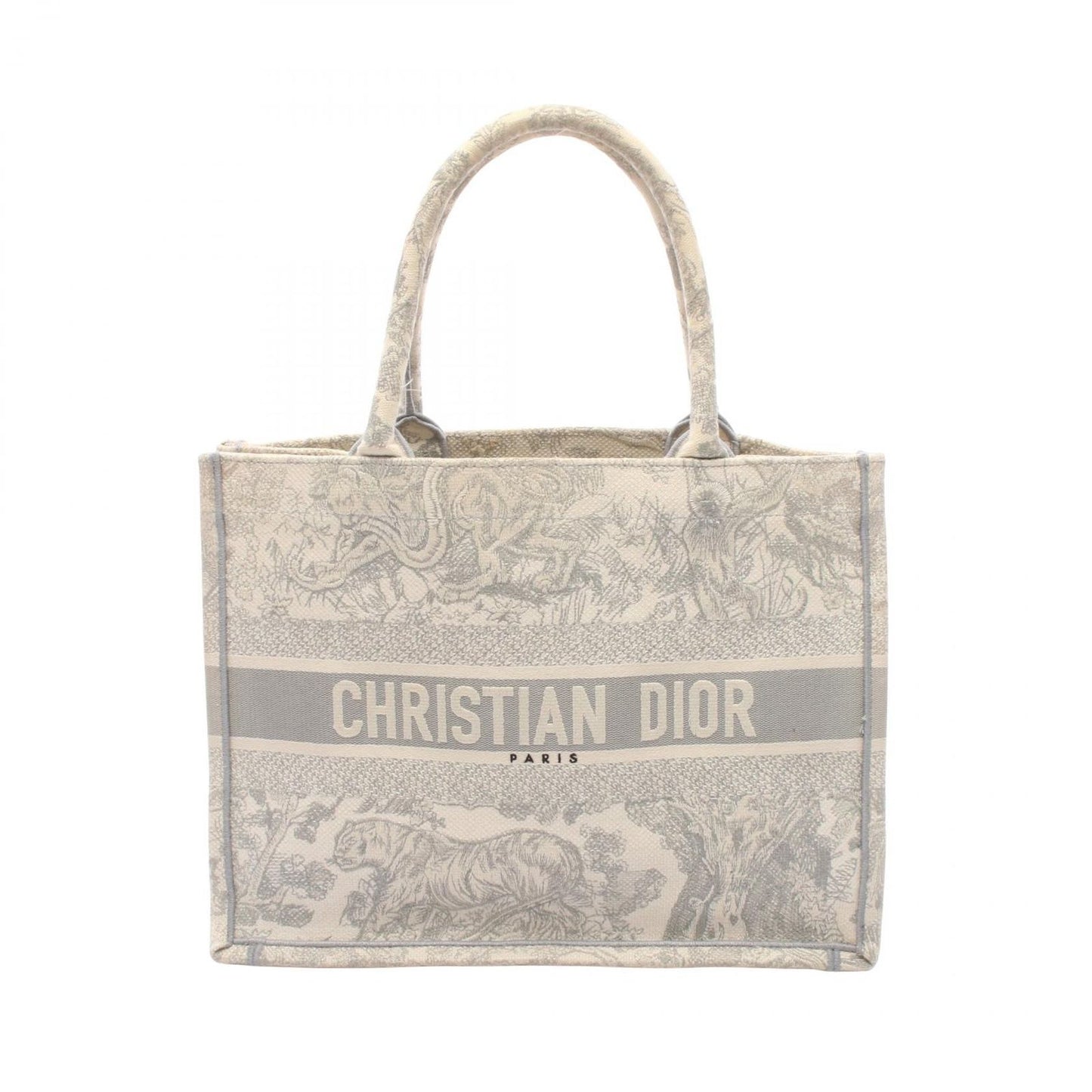 Dior Tote Book Toile de Jouy Ivory Gray Canvas
