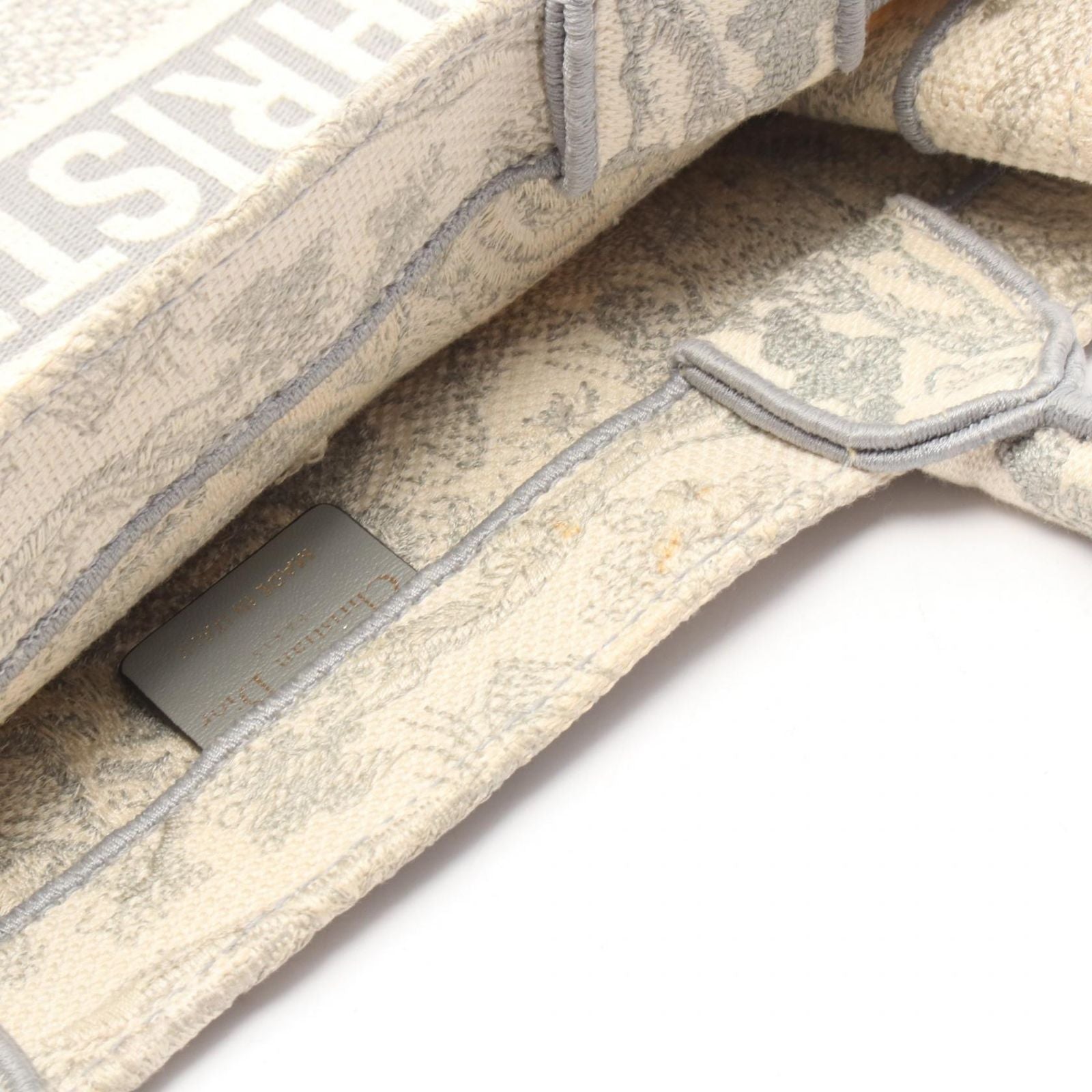 Dior Tote Book Toile de Jouy Ivory Gray Canvas — view 9