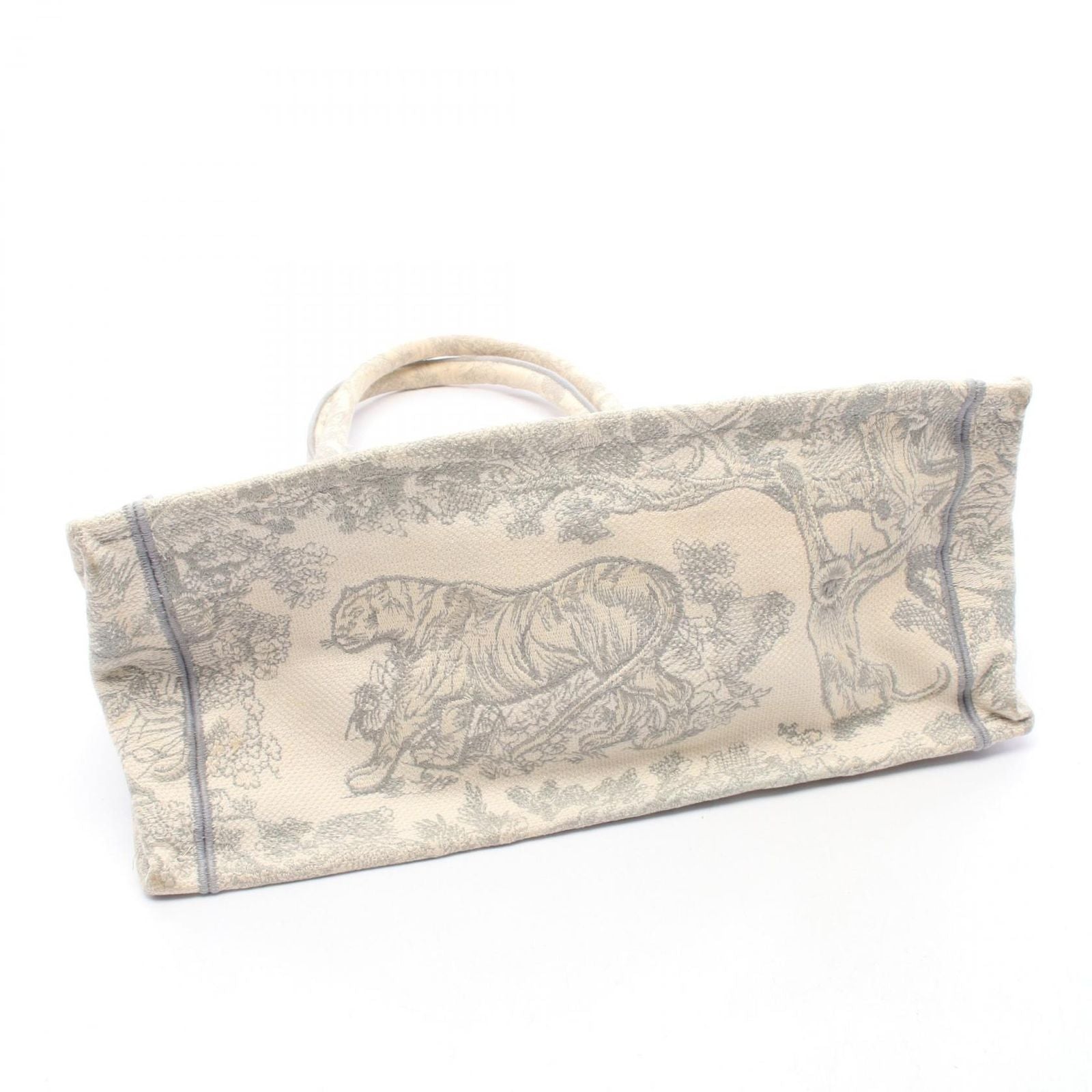 Dior Tote Book Toile de Jouy Ivory Gray Canvas — view 6