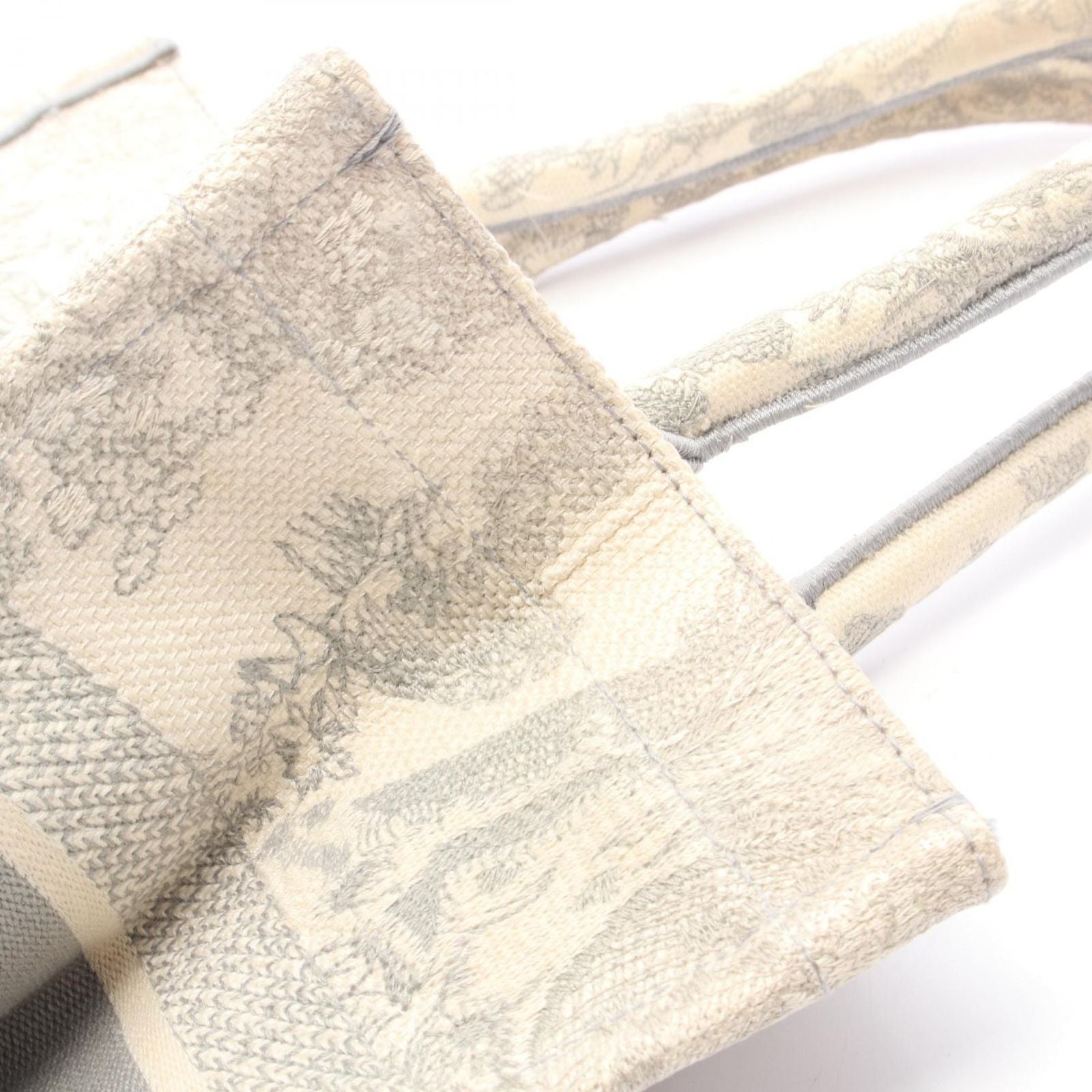 Dior Tote Book Toile de Jouy Ivory Gray Canvas — view 8