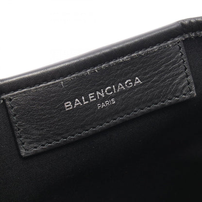 Balenciaga Tote Navy Cabas M Natural Black Canvas Leather — view 4