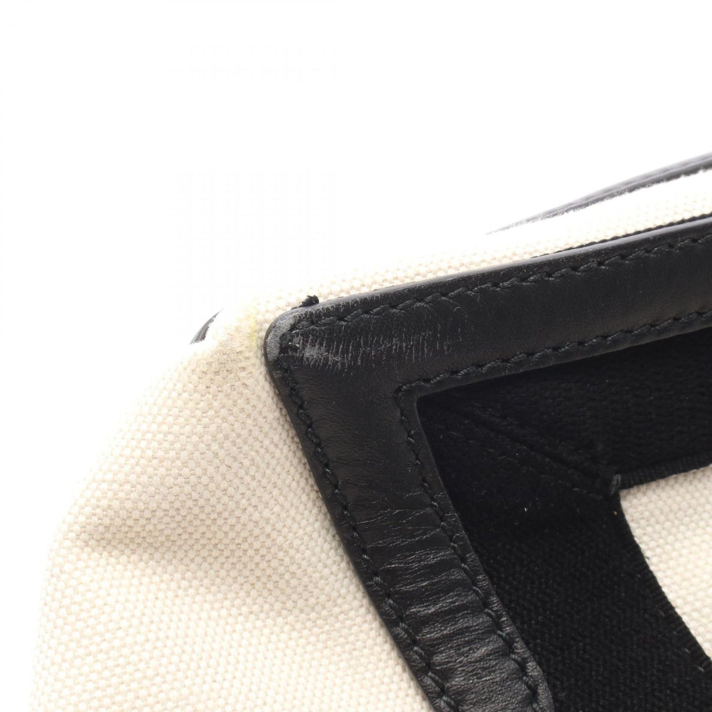 Balenciaga Tote Navy Cabas M Natural Black Canvas Leather — view 8