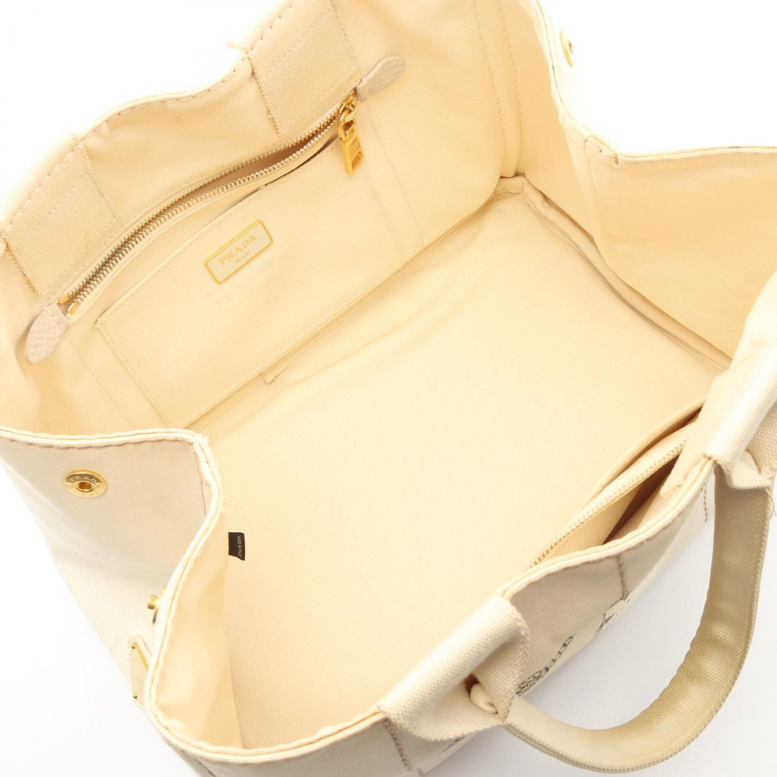Prada Tote Canapa White Canvas — view 3