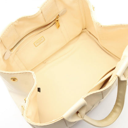 Prada Tote Canapa White Canvas — view 3