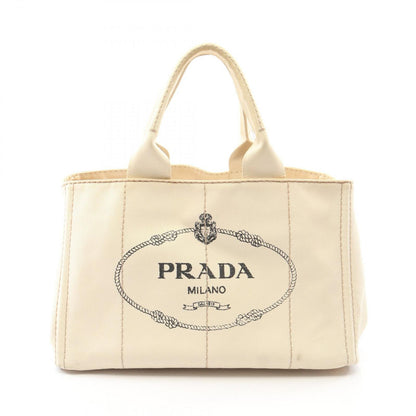 Prada Tote Canapa White Canvas