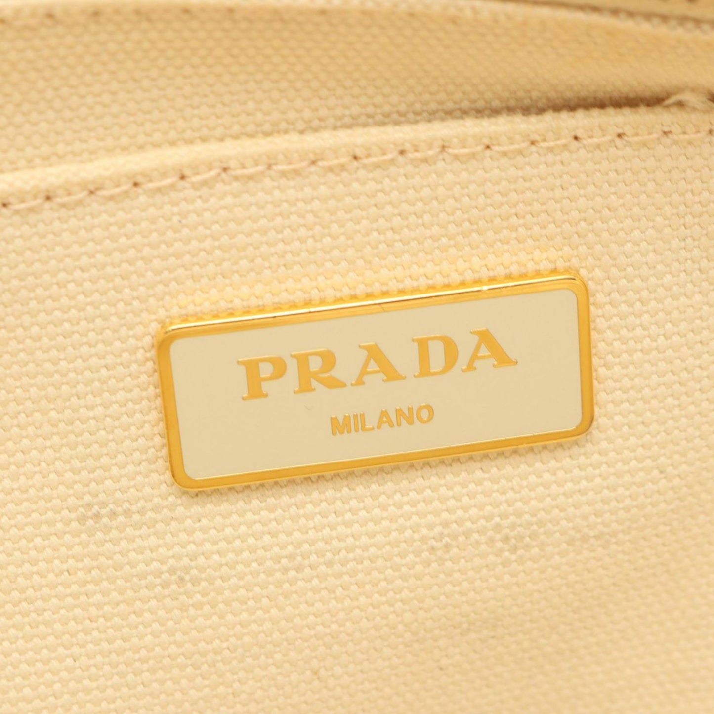 Prada Tote Canapa White Canvas — view 4