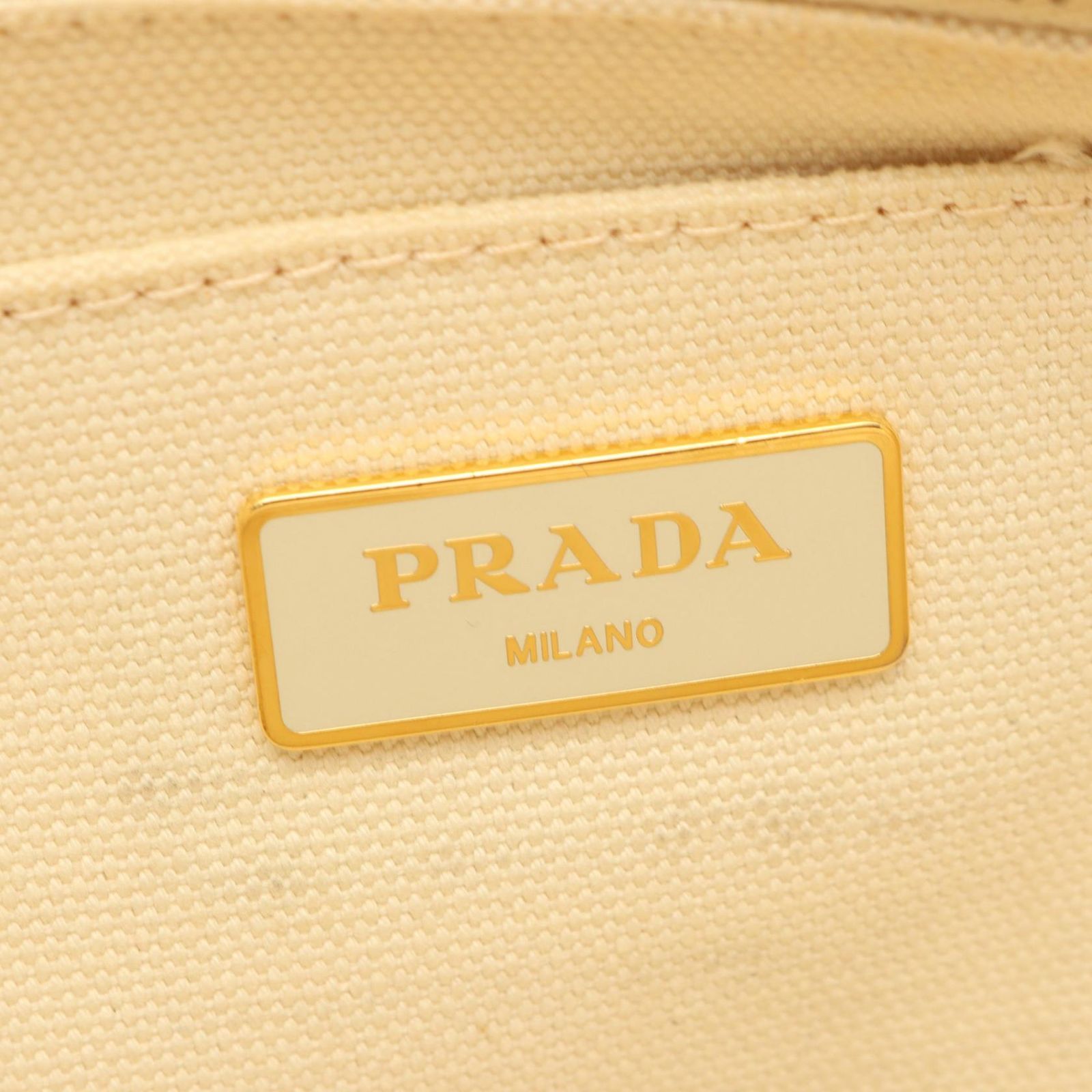 Prada Tote Canapa White Canvas — view 4