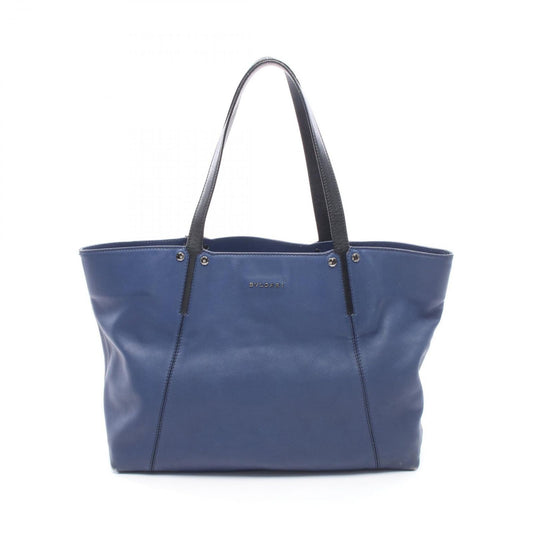 Bvlgari Tote Octo Navy Leather