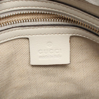 Gucci Tote for Unicef GG Supreme Elephant White Canvas Leather Mini Boston — view 4
