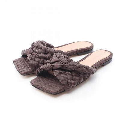 Bottega Veneta Sandals Intrecciato Brown