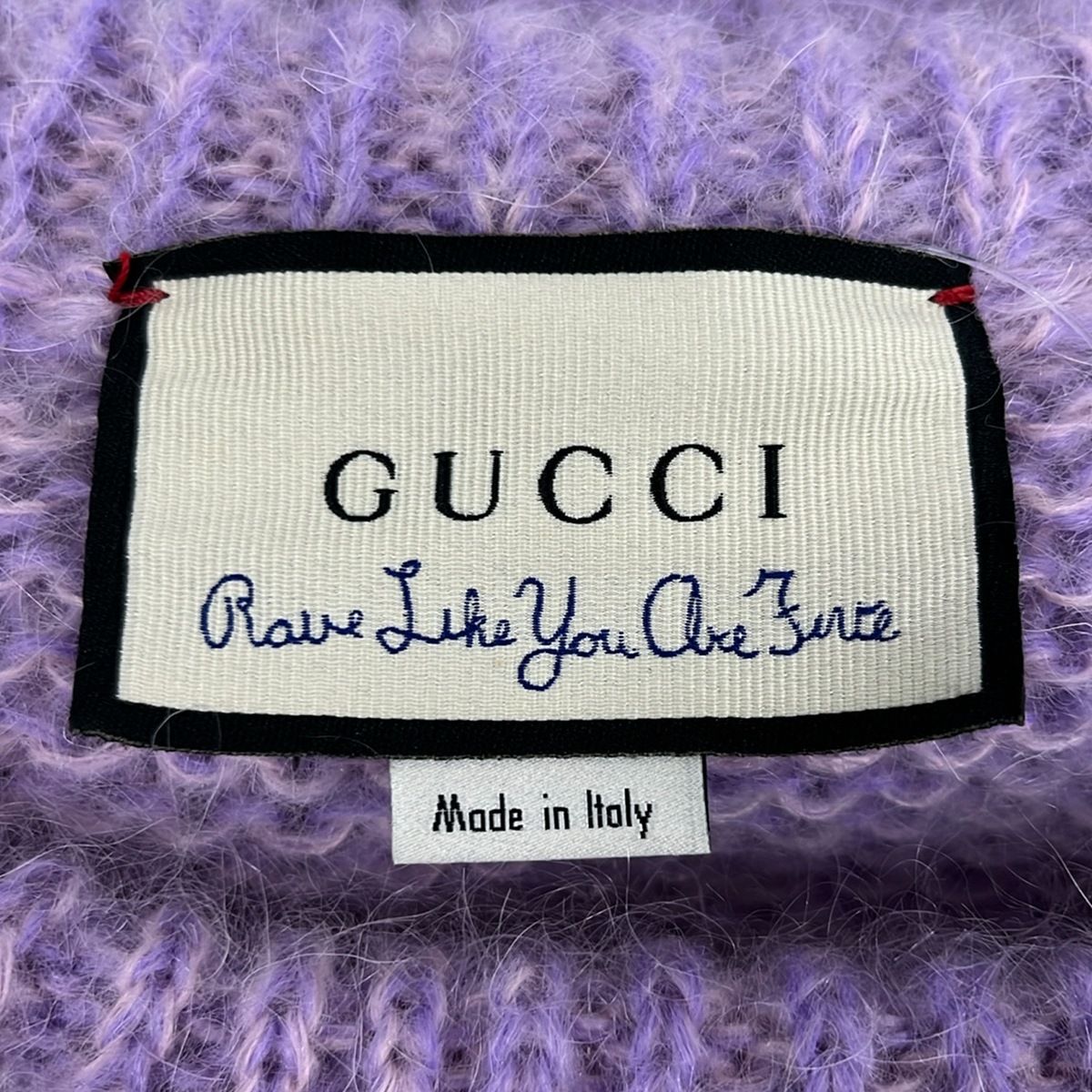 Gucci Long Sleeve Sweater S Purple Black White Crew Neck Rave Like You Are Five — view 3