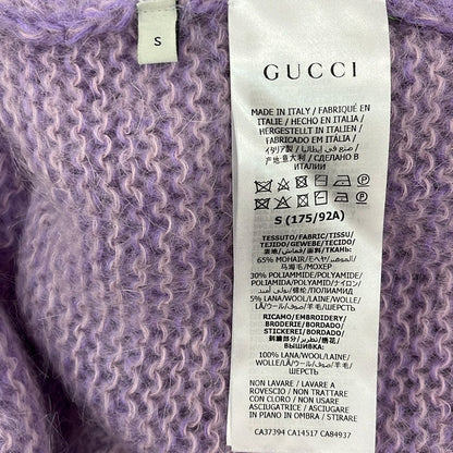 Gucci Long Sleeve Sweater S Purple Black White Crew Neck Rave Like You Are Five — view 4