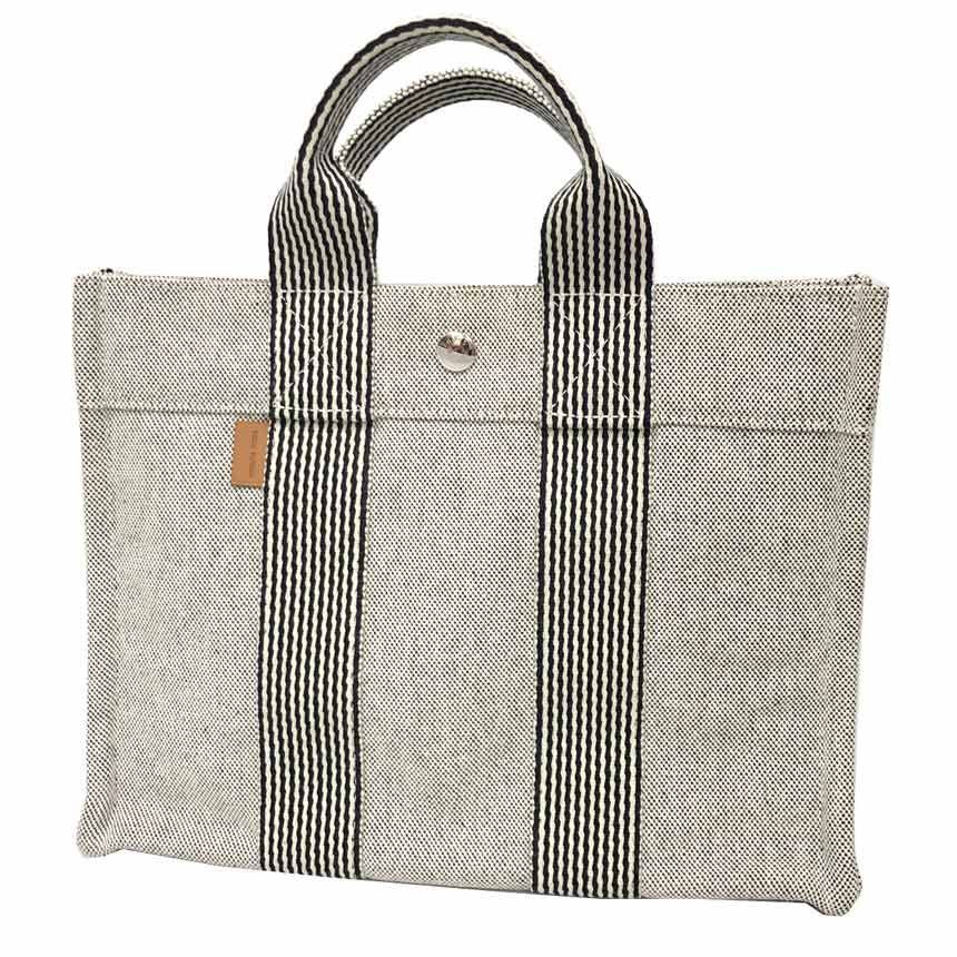 Hermes New Fourre Tout PM Canvas Tote Gray