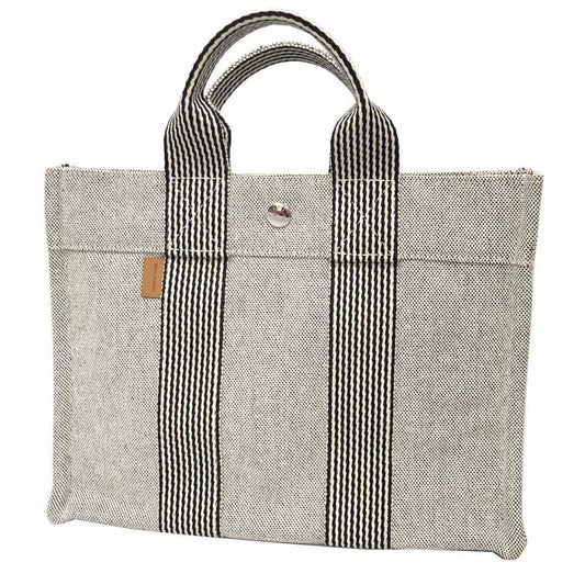 Hermes New Fourre Tout PM Canvas Tote Gray