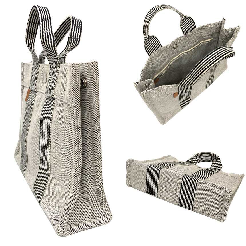 Hermes New Fourre Tout PM Canvas Tote Gray — view 2